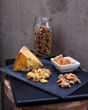 Gourmet Blue Cheese Wedges Wallpaper