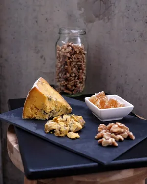 Gourmet Blue Cheese Wedges Wallpaper