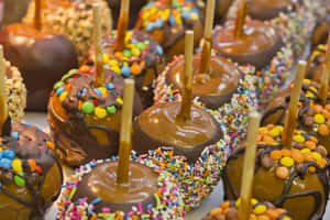 Gourmet Caramel Apples Treats Wallpaper