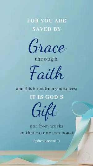 Grace Faith Gift Bible Verse Ephesians Wallpaper