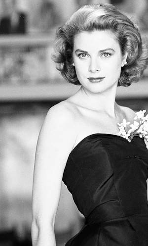 Grace Kelly Black Gown Wallpaper