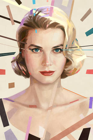 Grace Kelly Portrait Art Wallpaper