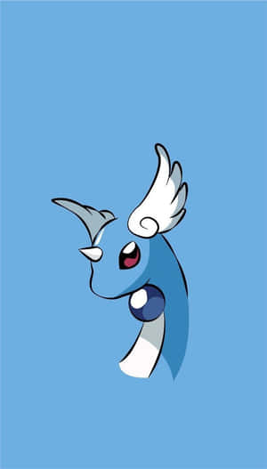 Graceful Dragonair In Mesmerizing Blue Wallpaper