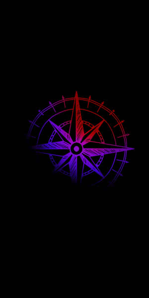 Gradient Compass Super Amoled Display Wallpaper