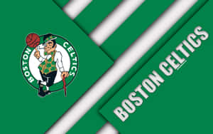 Gradient Green & White Celtics Logo Wallpaper