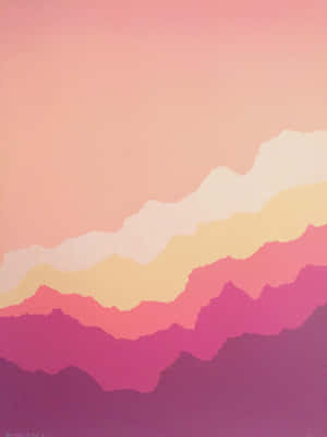 Gradient Mountain Silhouette Artwork Wallpaper