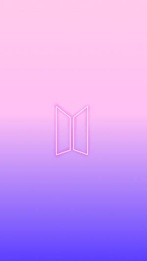 Gradient Purple Bts Logo Wallpaper