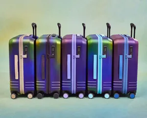 Gradient Purple Suitcases Wallpaper
