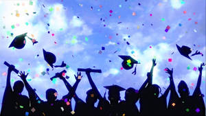 Graduation Celebration Graphic Art Wallpaper