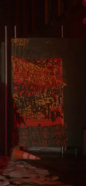 Graffiti Artin Dim Lighting Alan Wake2 Wallpaper