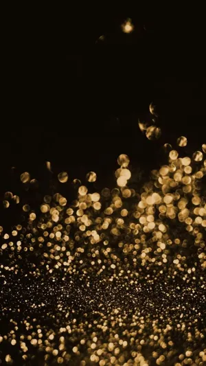 Grains Bokeh Black And Gold Glitter Wallpaper