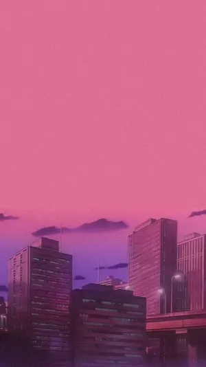 Grainy Pink City Portrait Wallpaper