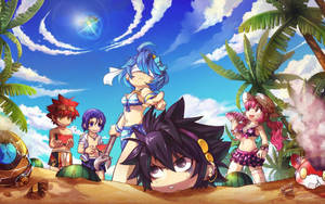 Grand Chase Summer Beach Fun Wallpaper