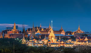 Grand Palace Bangkok Wide Photography Wallpaper