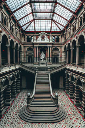 Grand Staircase Palace Interior Wallpaper