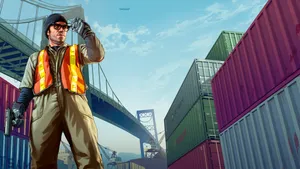 Grand Theft Auto V Trevor At Port Wallpaper