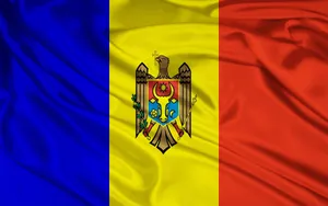 Grandeur Display Of Moldova's National Flag Wallpaper