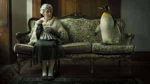 Grandmaand Penguin Tea Time Wallpaper