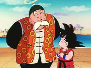 Grandpa Gohan Passes His Wisdom To Gohan Wallpaper