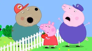 Grandpa Pig Enjoying Nature Wallpaper