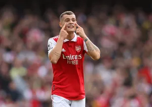 Granit Xhaka Points Eyes Wallpaper