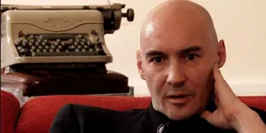 Grant Morrison At A Book Signing Event Wallpaper