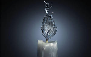 Graphic Design Candle With Water Wallpaper