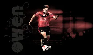 Graphic Design Football Player Michael Owen Wallpaper
