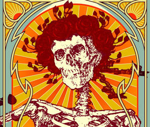 Grateful Dead Skeleton Vintage Art Wallpaper