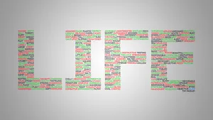 Gratuitous Life Word Art Wallpaper