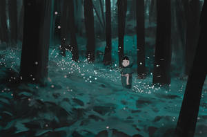 Grave Of The Fireflies Setsuko Dark Forest Wallpaper