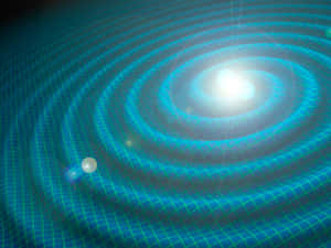 Gravitational Waves Rippling Through Space-time Wallpaper