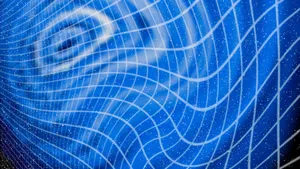 Gravitational Waves Rippling Through Space-time Wallpaper