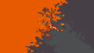 Gray And Orange Abstract Presentation Wallpaper