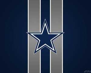 Gray And White Stripe Dallas Cowboys Logo Wallpaper