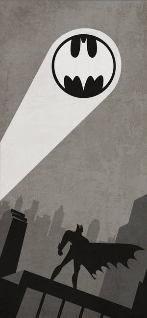 Gray Batman Spotlight Animated Mobile Wallpaper