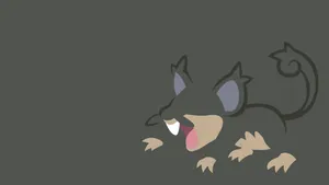 Gray Desktop Wallpaper Of Pokemon Alolan Rattata Wallpaper