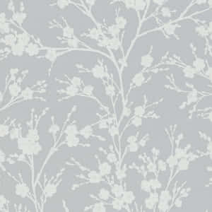 Gray Floral Pattern Texture Wallpaper