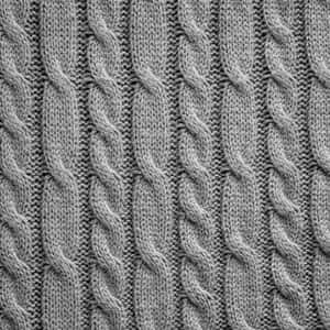 Gray Knitted Cable Pattern Texture Wallpaper