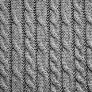 Gray Knitted Cable Pattern Texture Wallpaper