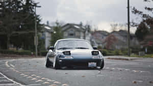 Gray Miata Sports Car Wallpaper