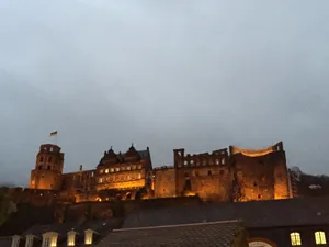Gray Sky Above Heidelberg Castle Wallpaper