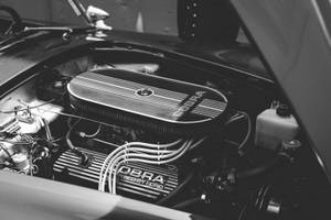 Grayscale Cobra Engine Wallpaper