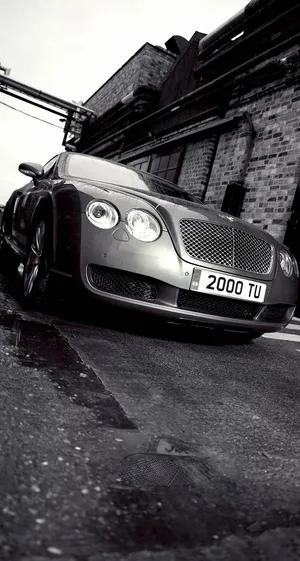 Grayscale Continental Bentley Iphone Wallpaper