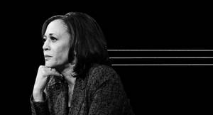 Grayscale Kamala Harris Wallpaper