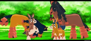 Grazing Mudsdale And Mudbray Wallpaper