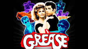 Grease Poster With John And Olivia Wallpaper