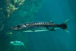 Great Barracuda Swimming Underwater.jpg Wallpaper