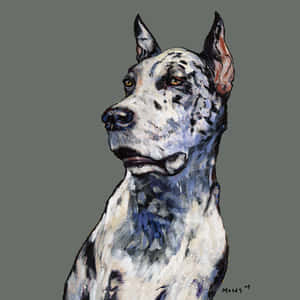 Great Dane Portrait Artwork Wallpaper