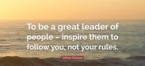 Great Leader Inspiration Quote Sea Backdrop Wallpaper